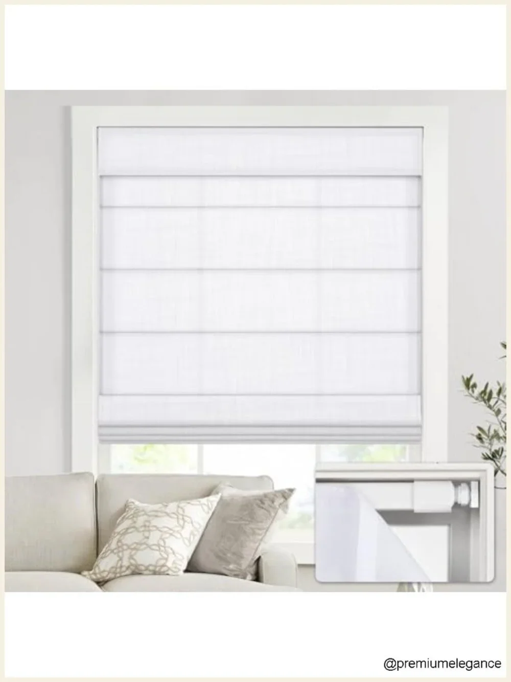 Cordless Roman Shades for Windows 23x64 Light Filtering Linen